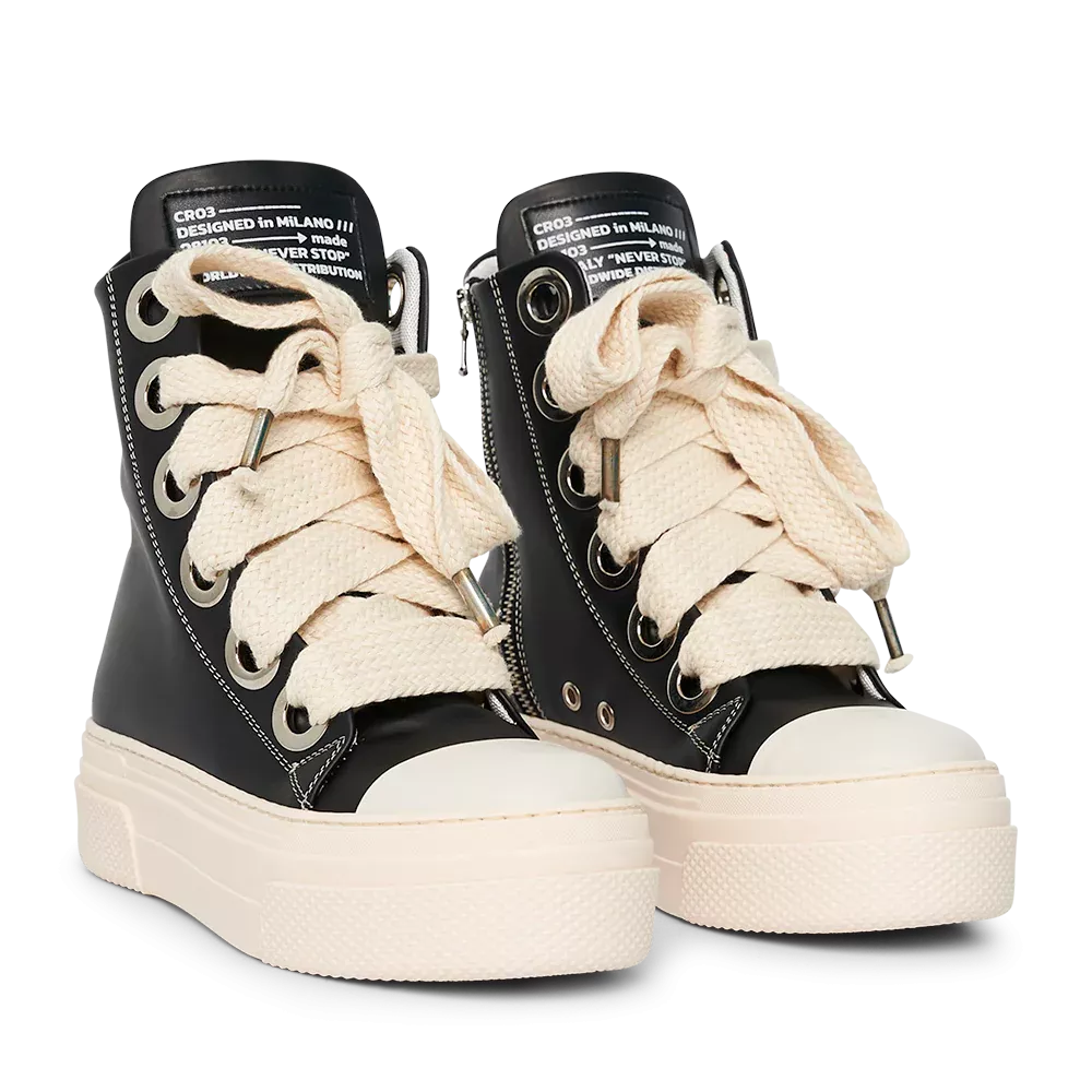 Calipso 300 Black Leather Sneakers